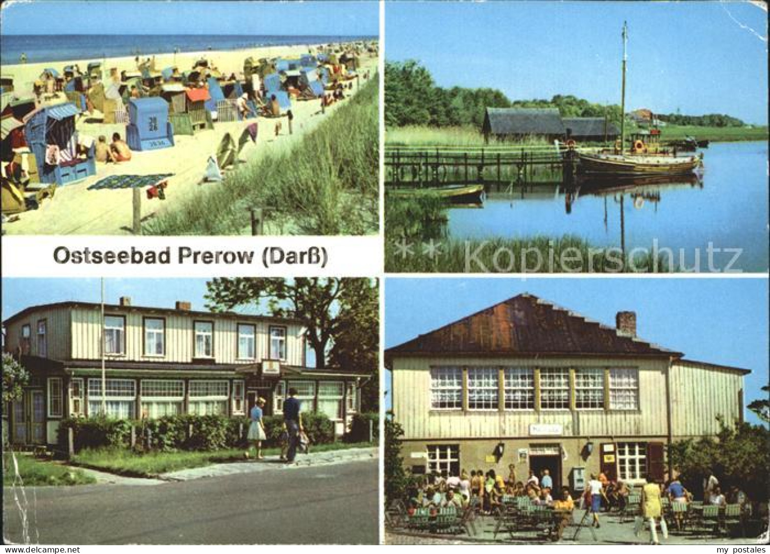 Prerow Ostseebad Hafen FDGB-Erholungsheim Am Hafen Milchbar am Duenenhaus