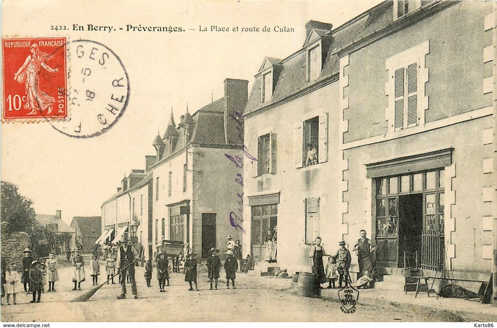 préveranges * la place et route du culan * commerces