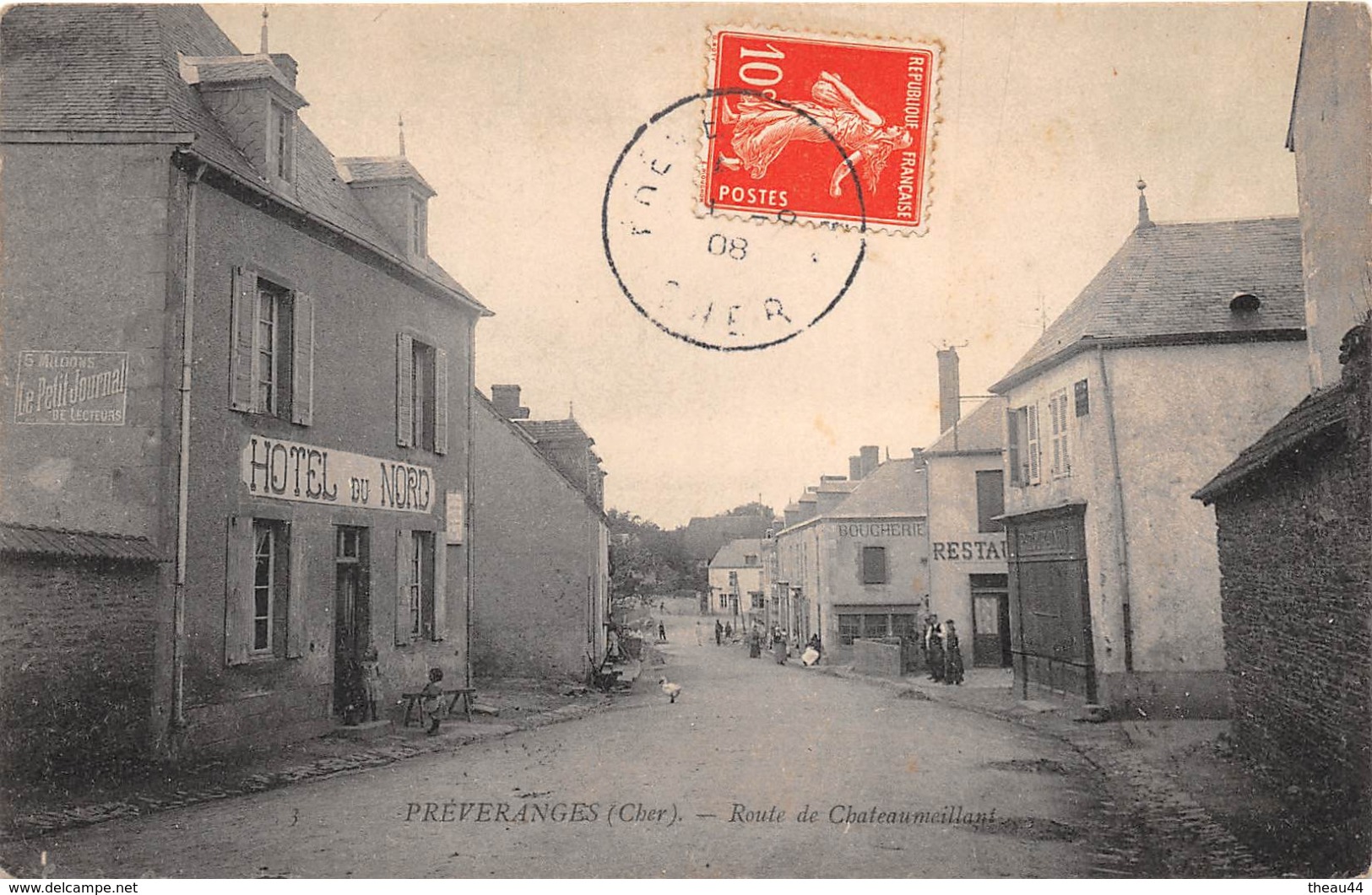 ¤¤  -  PREVERANGES   -  Route de Chateaumeillant   -  Hôtel du Nord   -  ¤¤