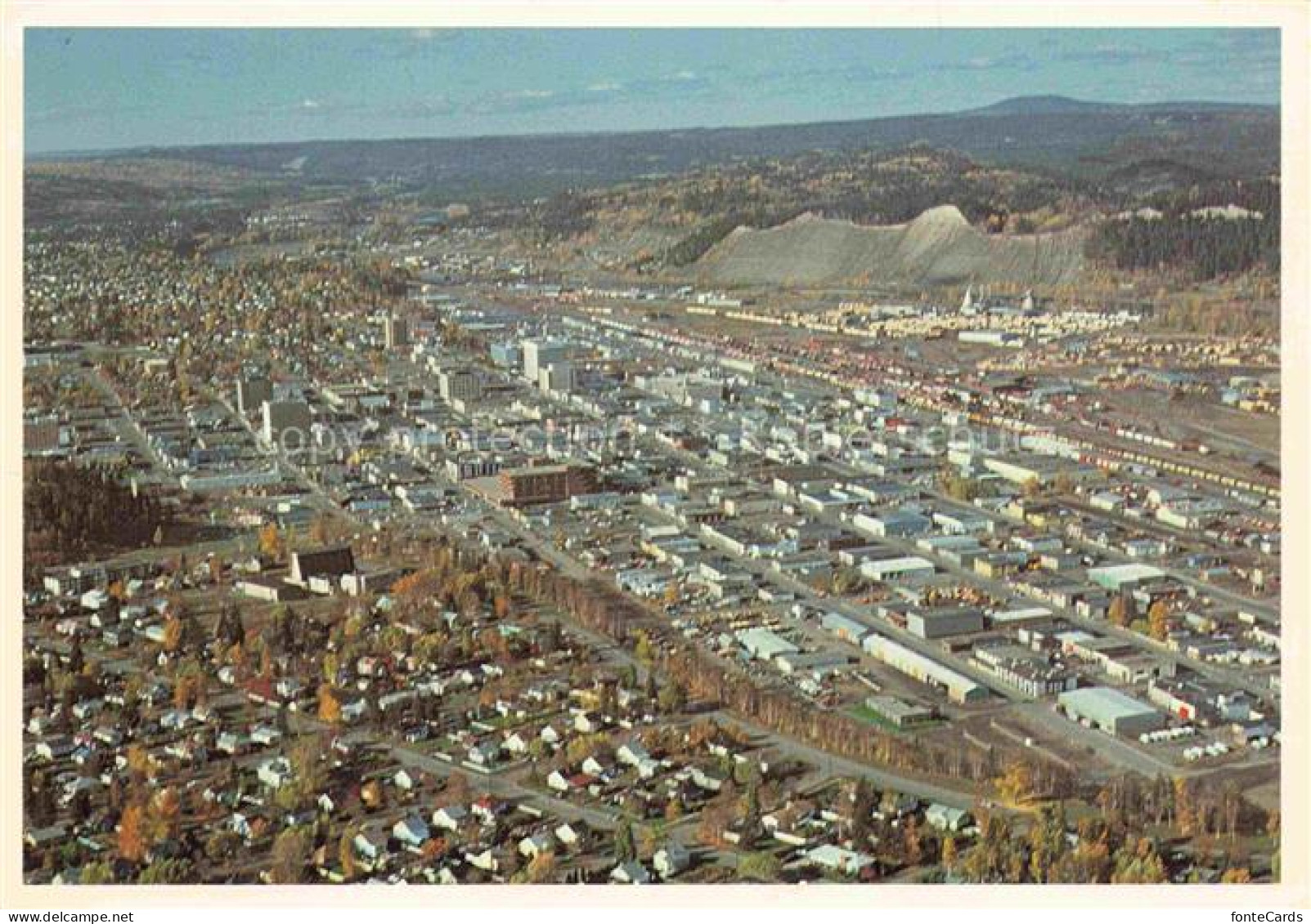 Prince George British Columbia Canada Panorama White Spruce Capital aerial view