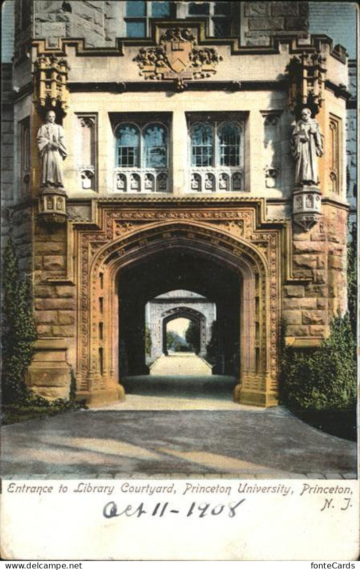 Princeton New Jersey Library Courtyard Princeton University