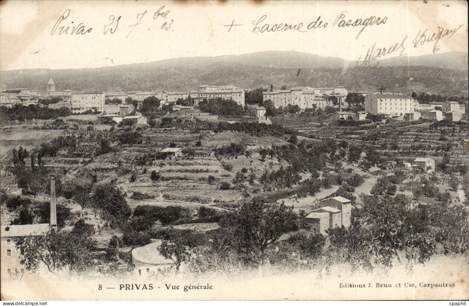 Privas - Vue Generale - CPA
