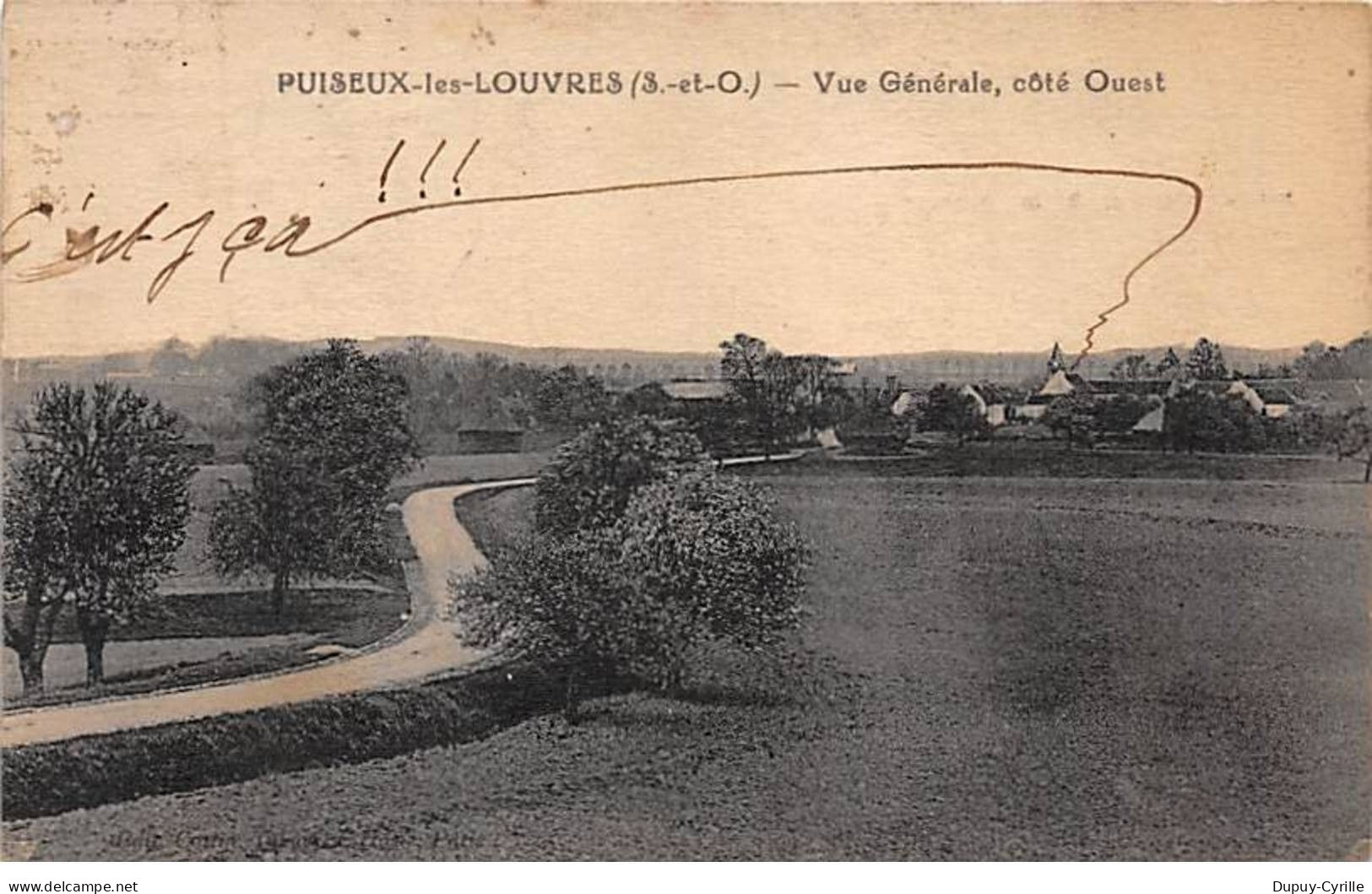 PUISEUX LES LOUVRES - Vue générale, côté Ouest - très bon état
