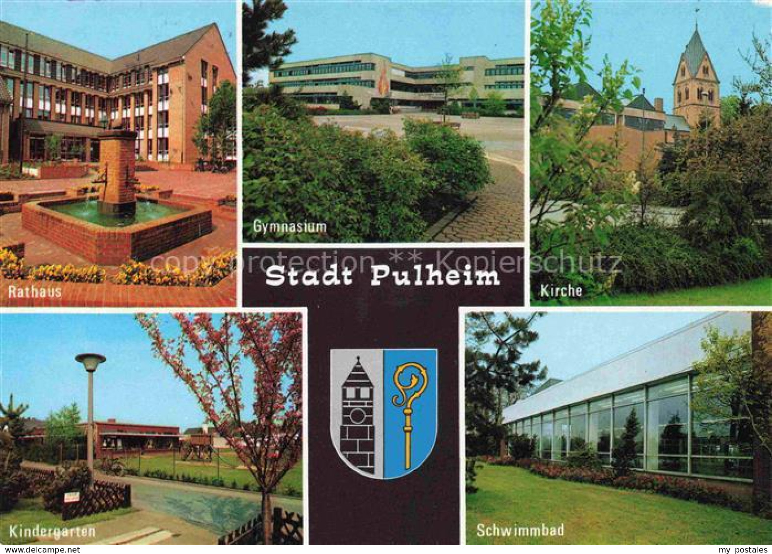 Pulheim Rathaus Gymnasium Kirche Kindergarten Schwimmbad