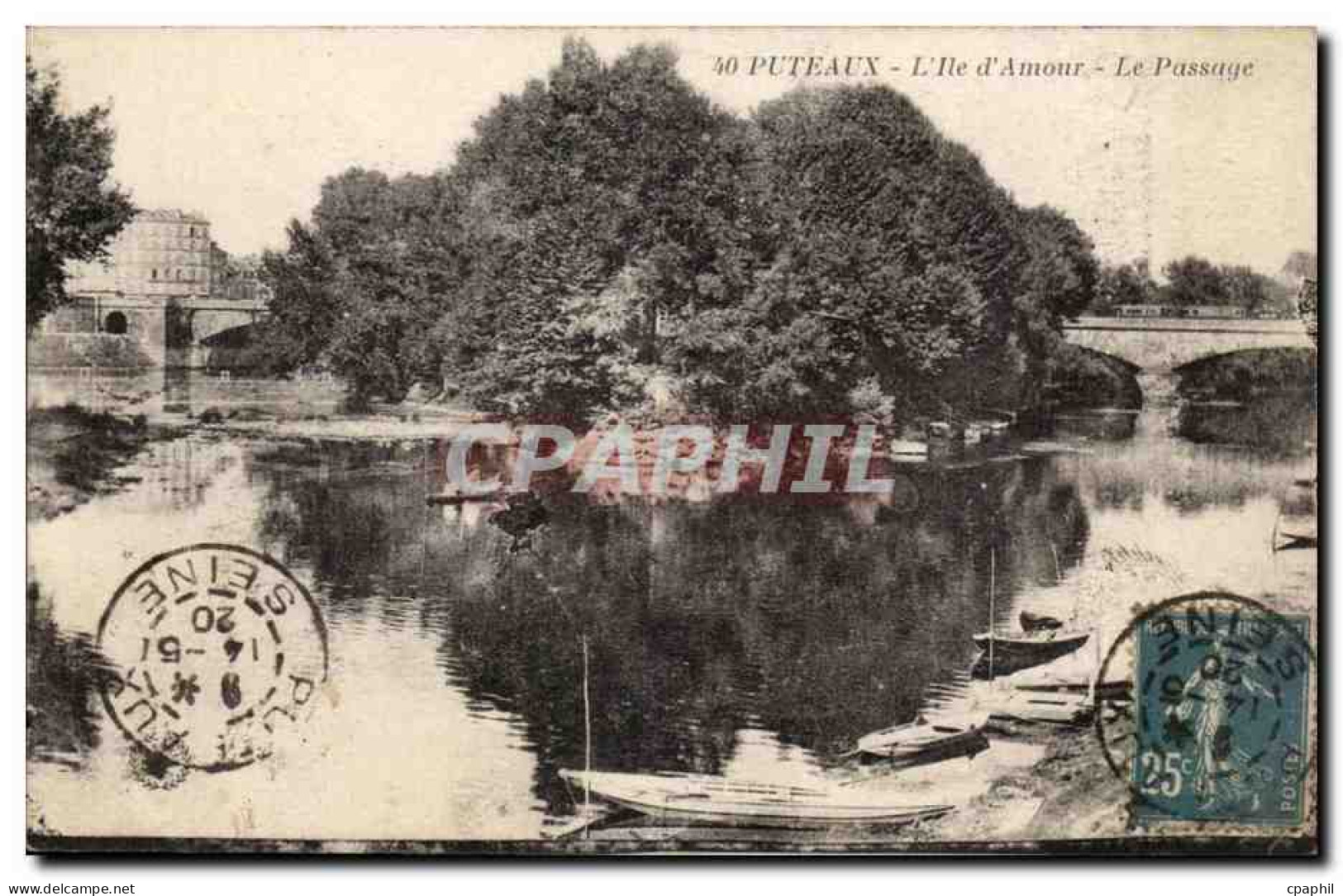 Puteaux CPA L'ile d'amour Le passage