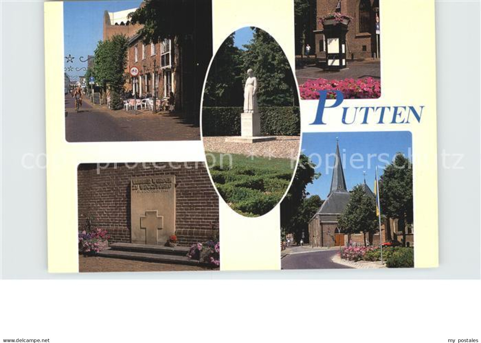 Putten Gelderland Ortspartien mit Denkmal