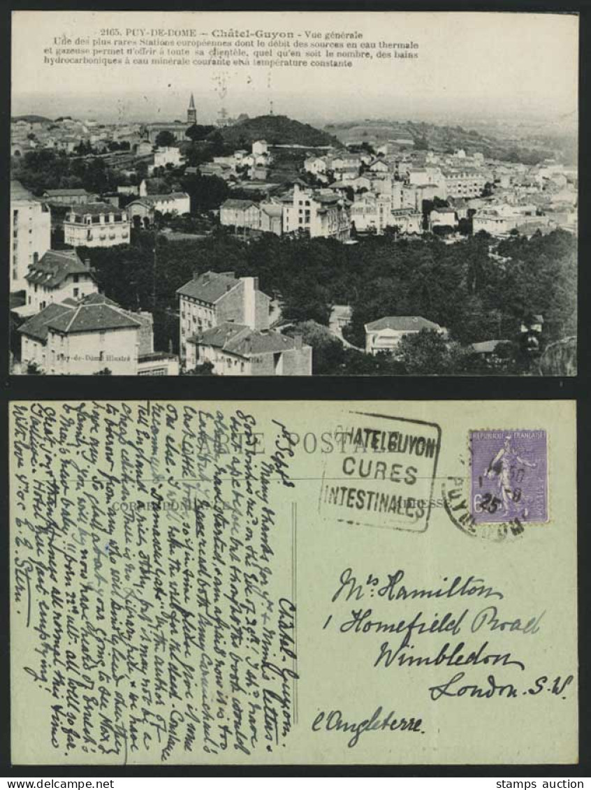 PUY-DE-DOME Chatel Guyon General View 1925 Old Postcard