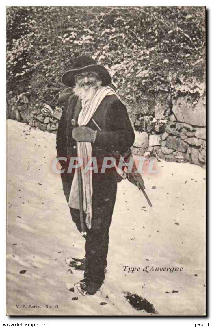 Puy De Dome -Types D'Auvergne - neige - CPA