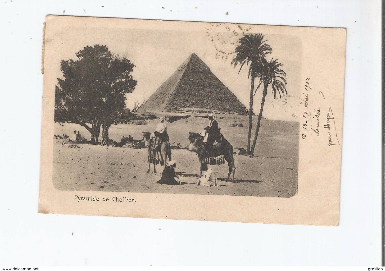 PYRAMIDE DE CHEFFREN  (CHAMEAUX ) 1902