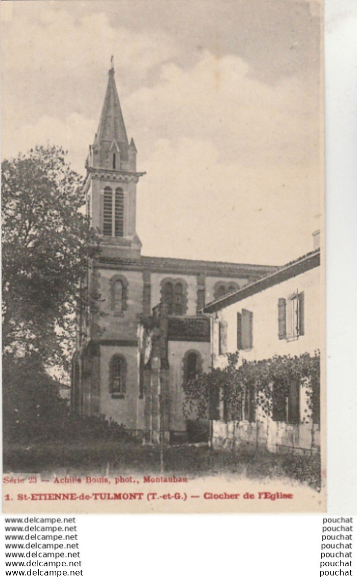 Q20-82) SAINT ETIENNE DE TULMONT (TARN ET GARONNE)  CLOCHER DE L' EGLISE -  (2 SCANS)