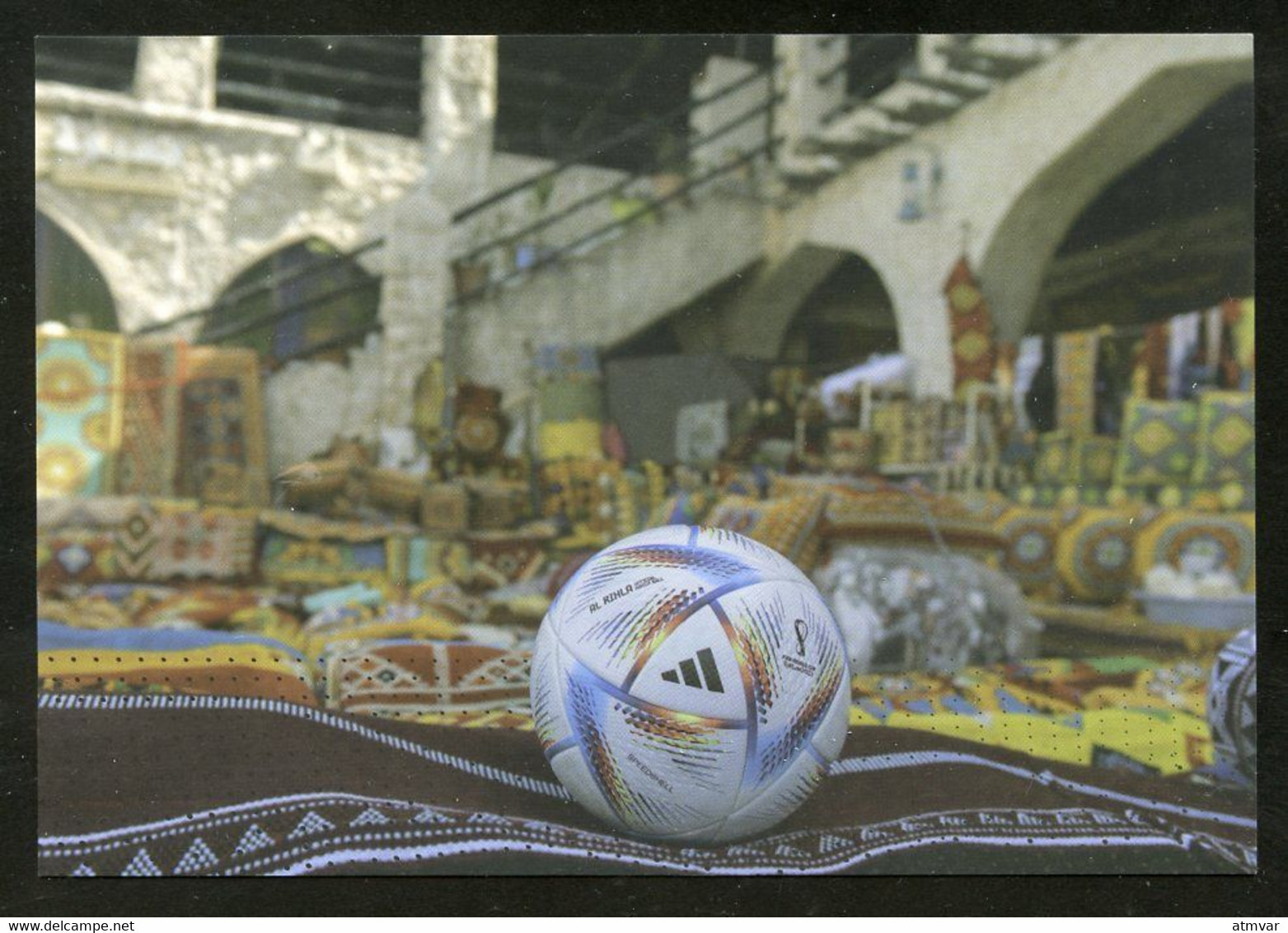 QATAR (2022) Postcard - FIFA WORLD CUP QATAR 2022 Official Match ball, Balón, Ballon, Football, Futbol