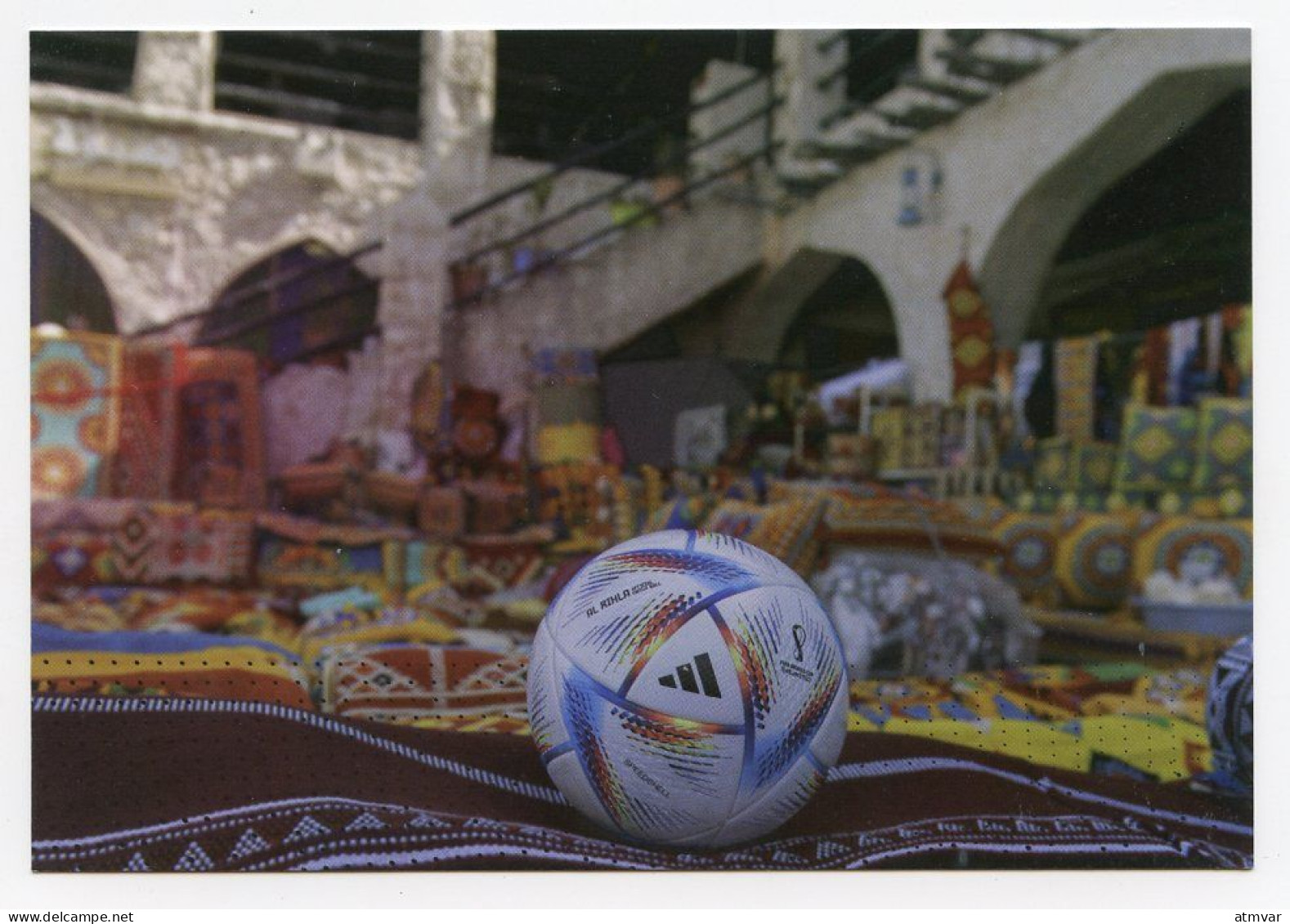 QATAR (2022) Postcard - FIFA WORLD CUP QATAR 2022 Official Match ball, Balón, Ballon, Football, Futbol