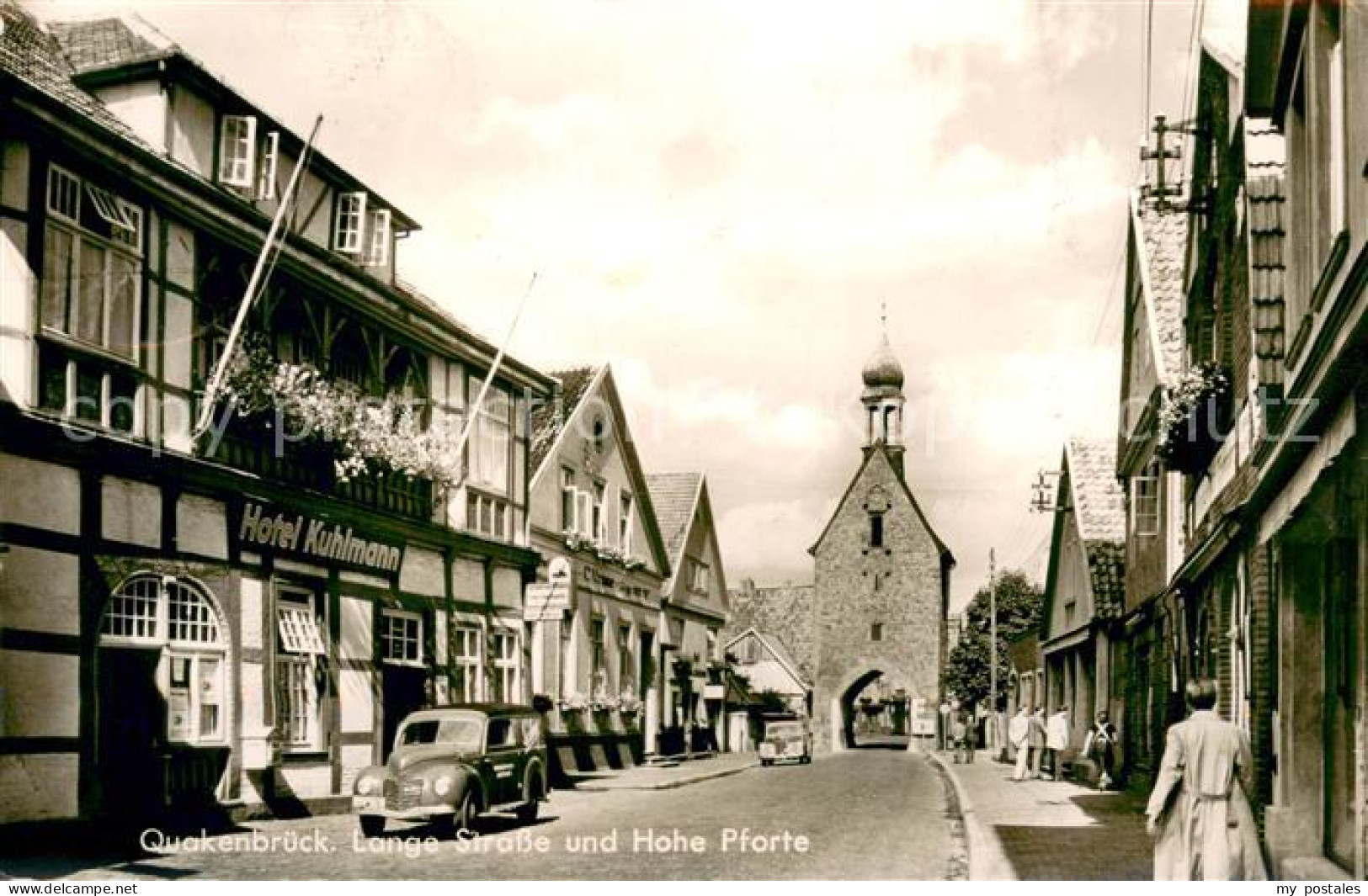 Quakenbrueck Lange Strasse und Hohe Pforte m. Hotel Kuhlmann