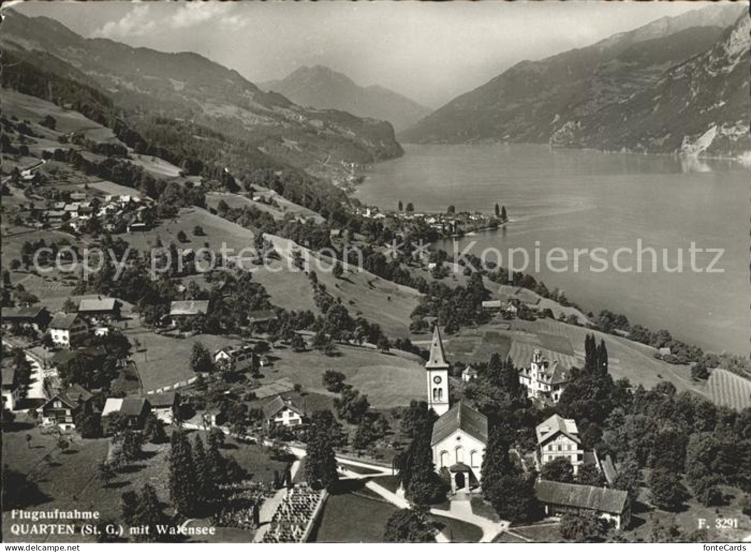 Quarten mit Walensee Fliegeraufnahme