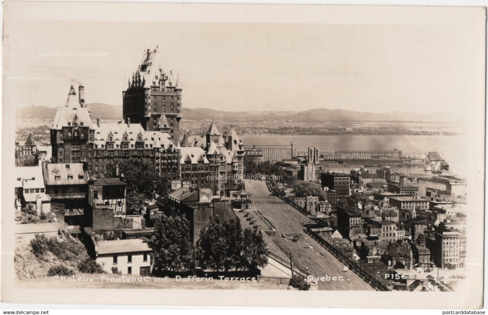 Quebec - Chateau Frontenac and Dufferin Terrace - & hotel, terrace, river, architecture