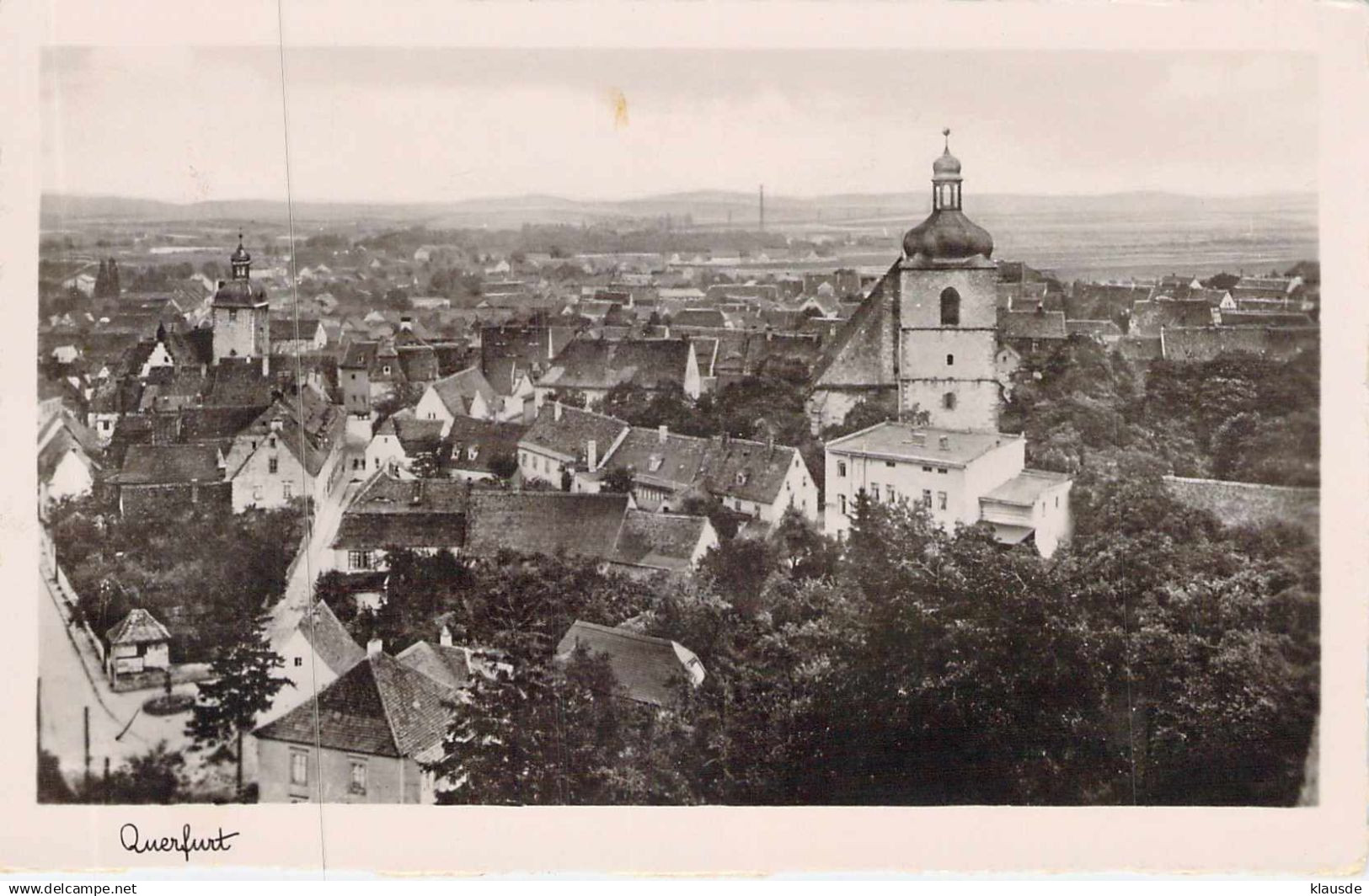 Querfurt - Panorama mit Kirche gel.1943