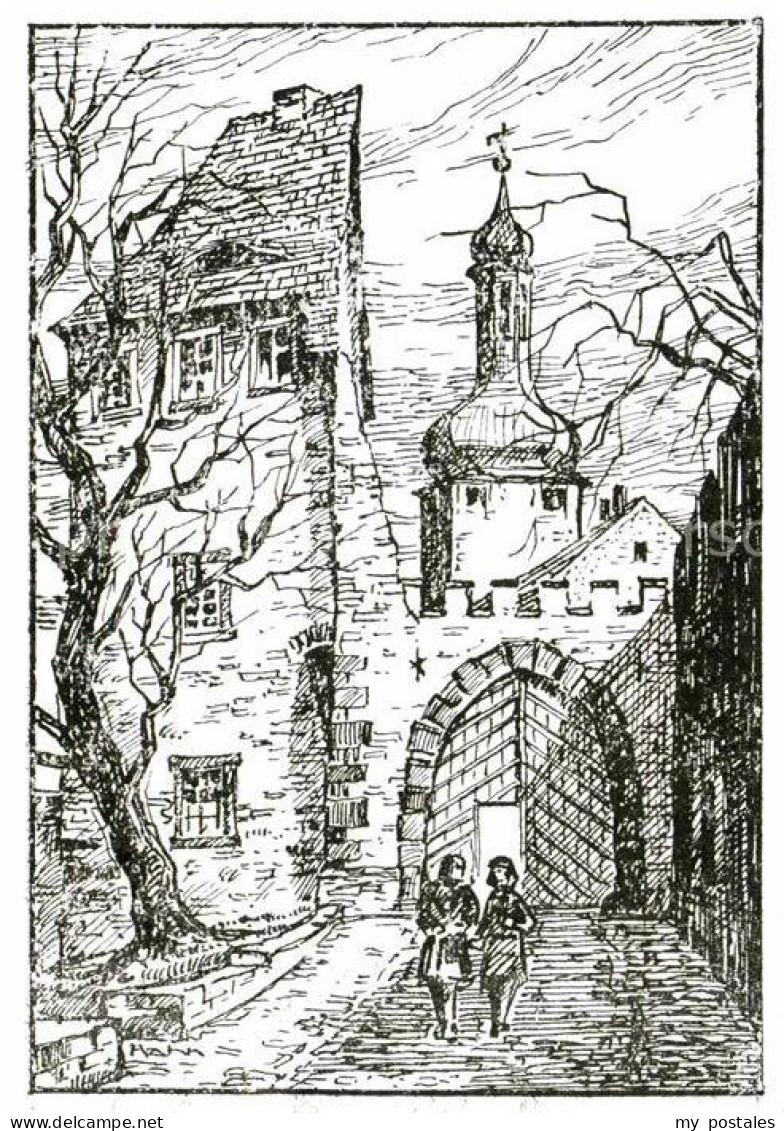 Querfurt Sachsen-Anhalt Burg Vorburg Zeichnung