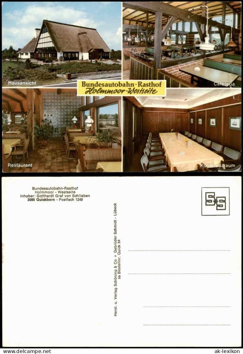 Quickborn Bundesautobahn-Rasthof Holmmoor-Westseite Meerbild 1978
