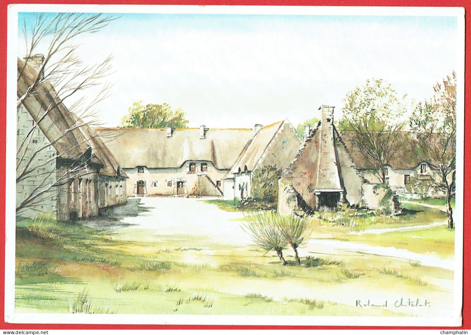 Quistinic - Poul-Fétan - Village breton du XVIème siècle - Dessin de Roland Chetelat
