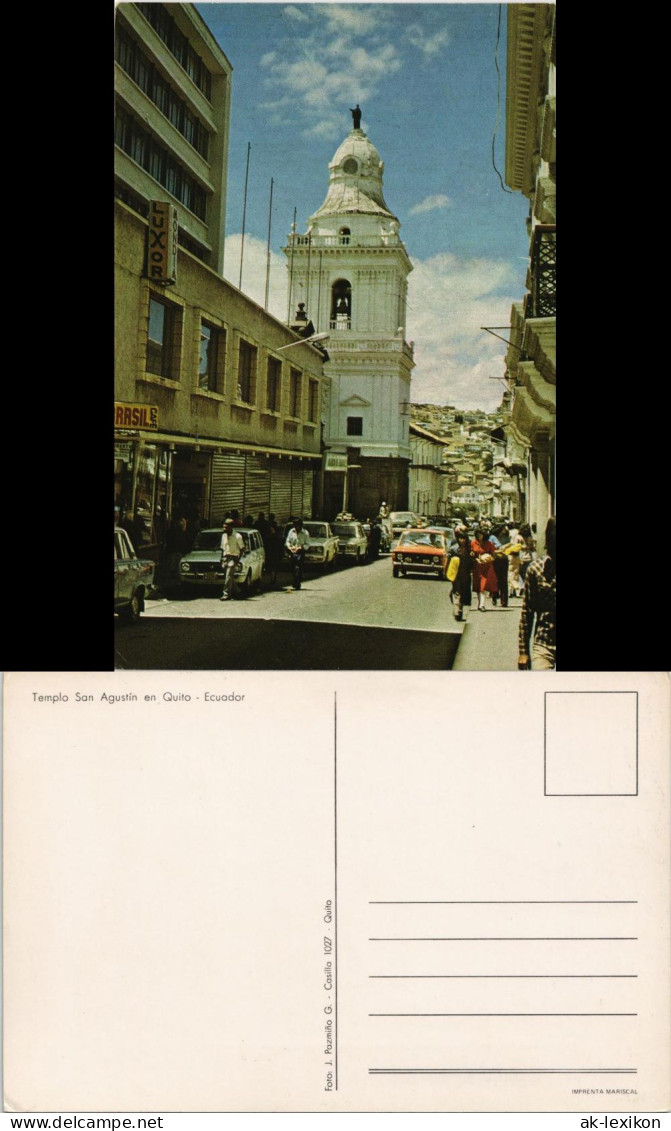 Quito Templo San Agustín Ecuador Strassen Ansicht Street View 1970