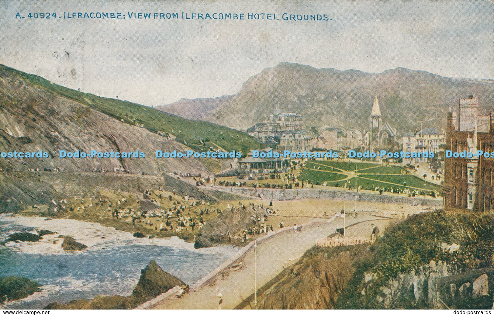 R003438 Ilfracombe View from Ilfracombe Hotel Grounds Photochrom Celesque No A40