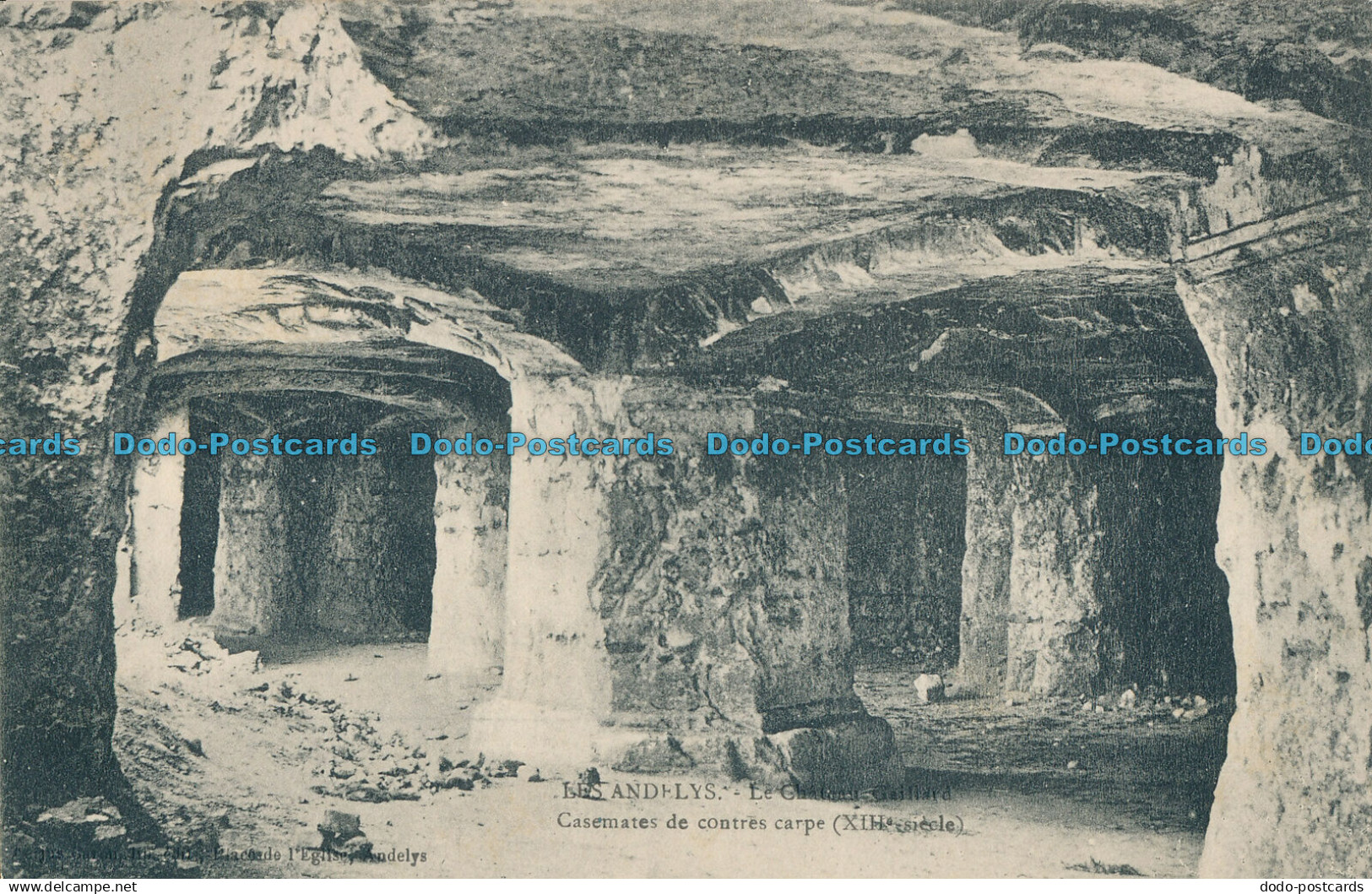 R004639 Les Andelys. Le Chateau Gaillard. Casemates de Contres Carpe