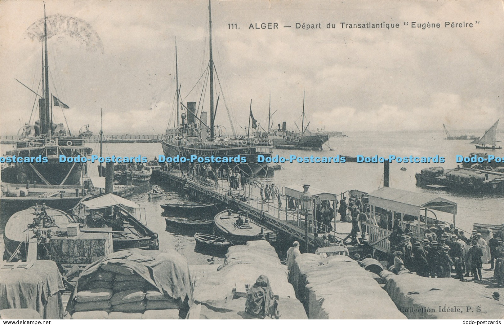 R005239 Alger Depart du Transatlantique Eugene Pereire 1914