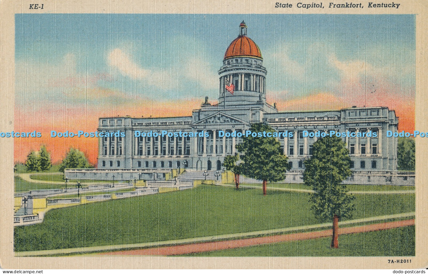 R008453 State Capitol Frankfort Kentucky C T Art Colortone