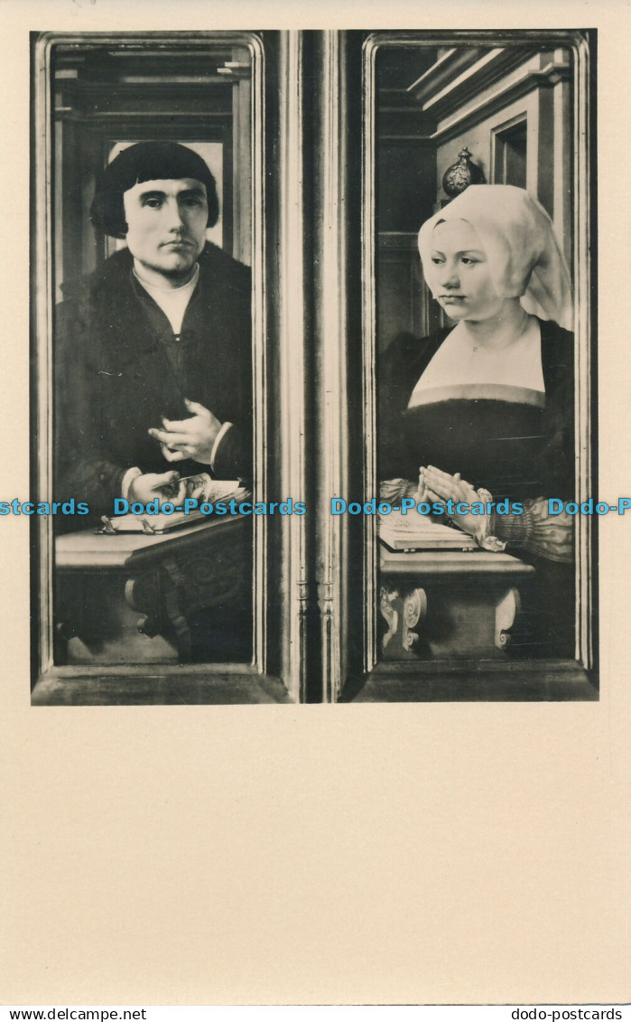 R009355 Postcard. Jan Gossaert van Mabuse. Twee Schenkers Kon. Musea voor Schoon