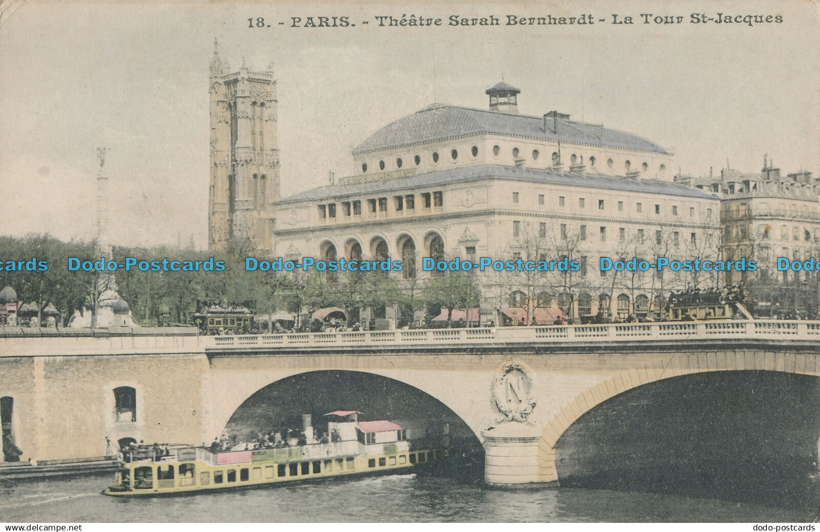 R009535 Paris. Theatre Sarah Bernhardt. La Tour St. Jacques. No 18