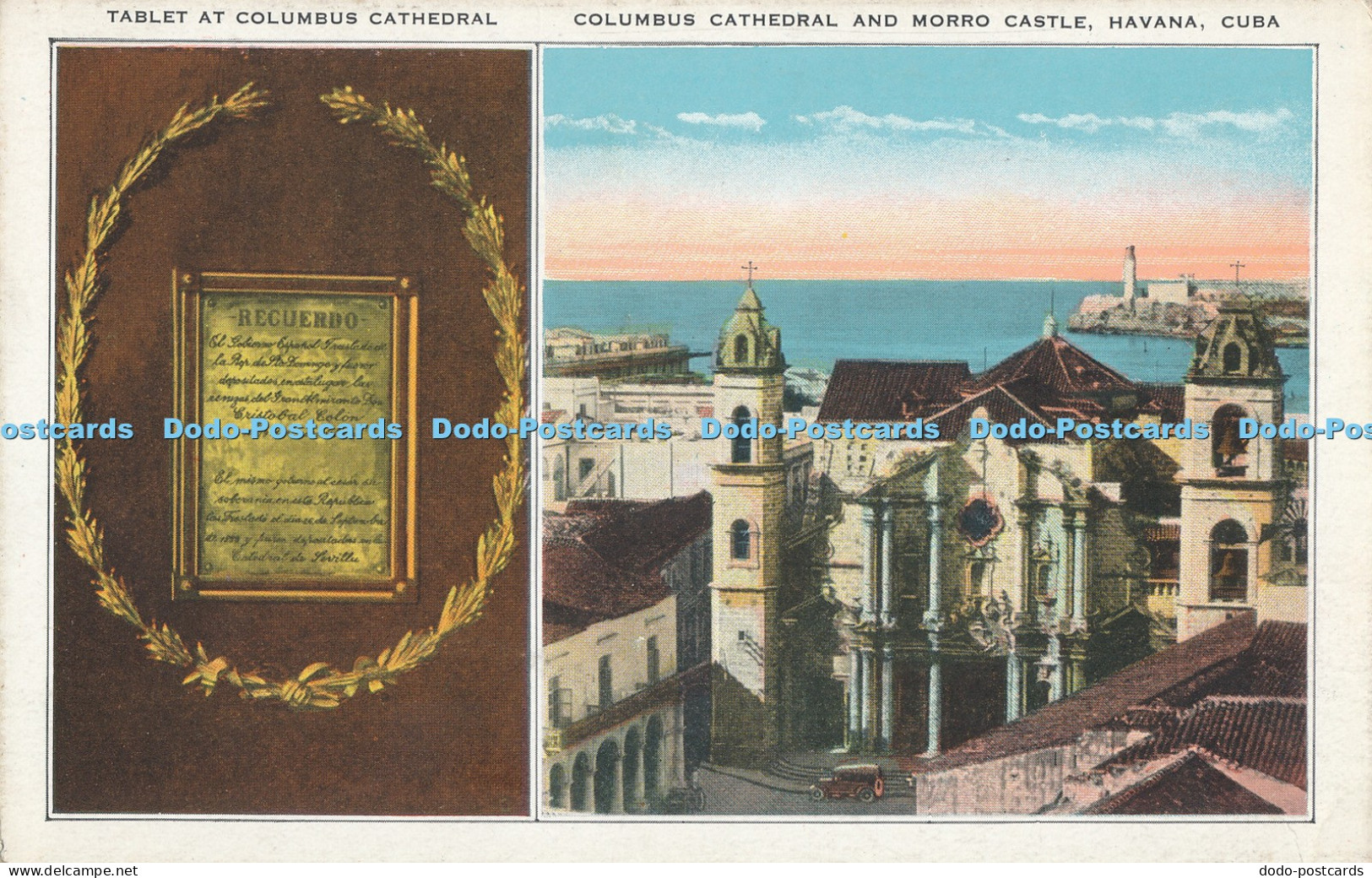 R011164 Tablet at Columbus Cathedral Columbus Cathedral and Morro Castle Havana