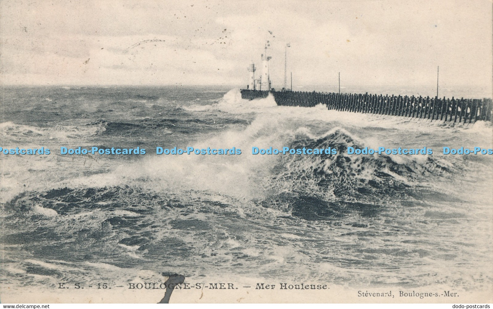 R011283 Boulogne sur Mer Mer Houleuse Stevenard 1907