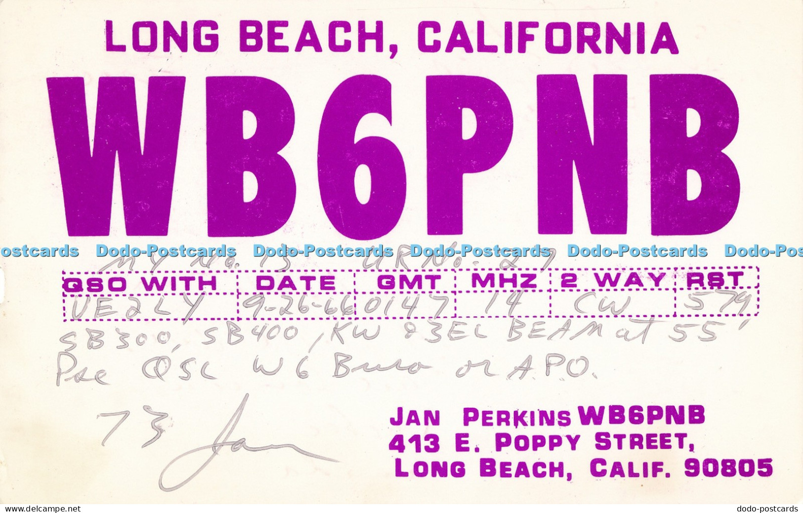 R012778 Long Beach California WB6PNB