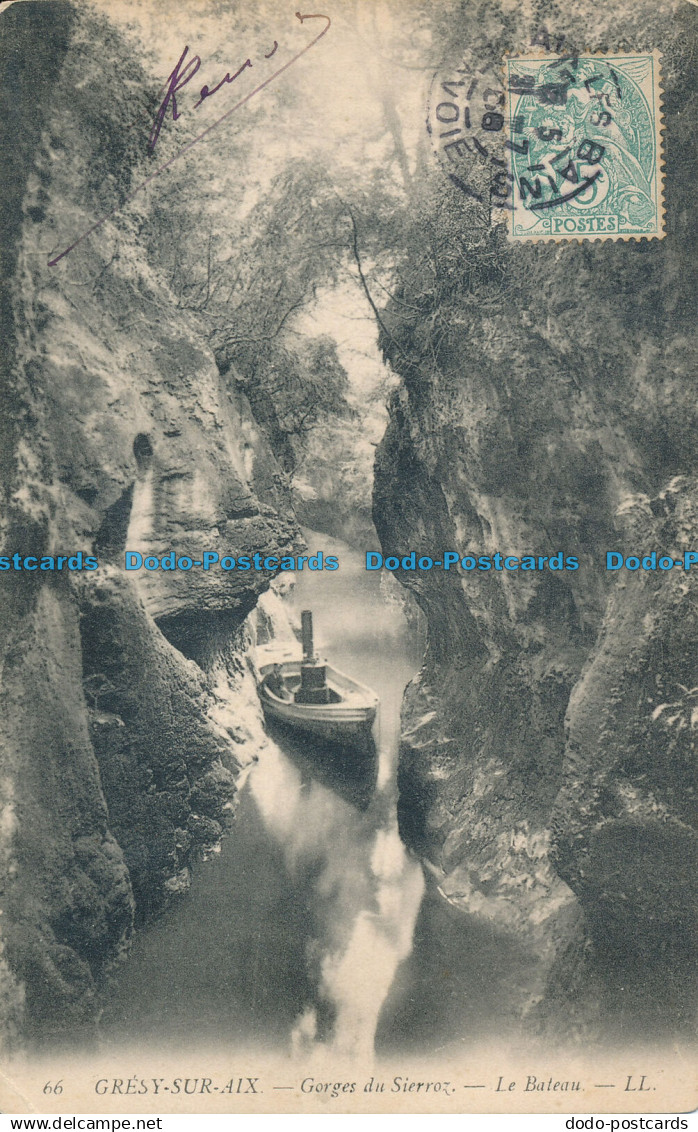 R013977 Gresy sur Aix. Gorges du Sierroz. Le Bateau. LL. No 66