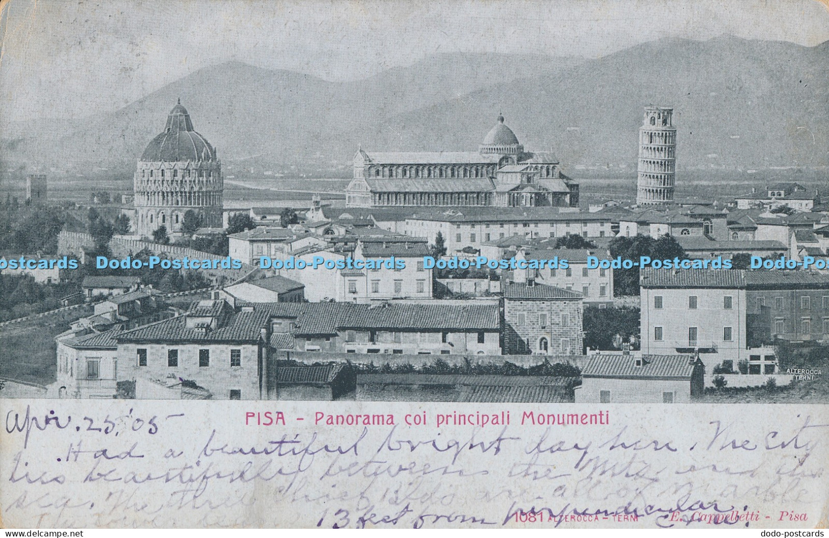 R014565 Pisa Panorama coi Principal Monumenti Alterocca B Hopkins