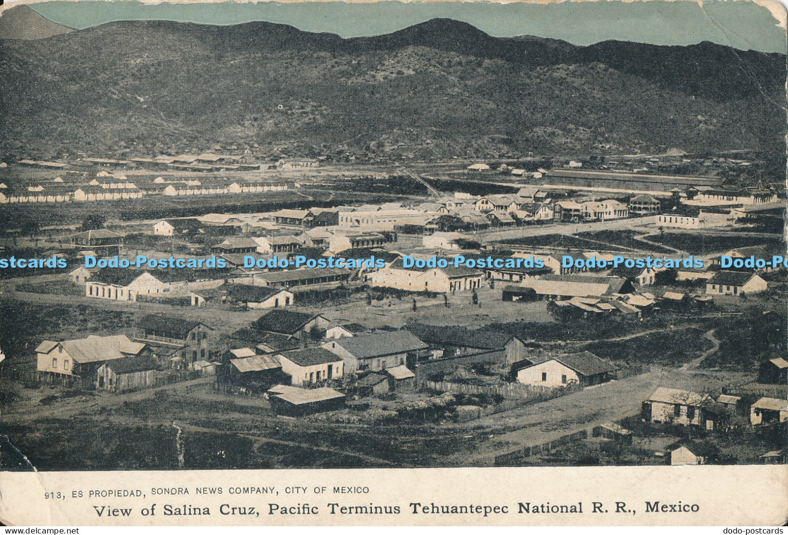 R014901 View of Salina Cruz Pacific Terminus Tehuantepec National R R Mexico B H