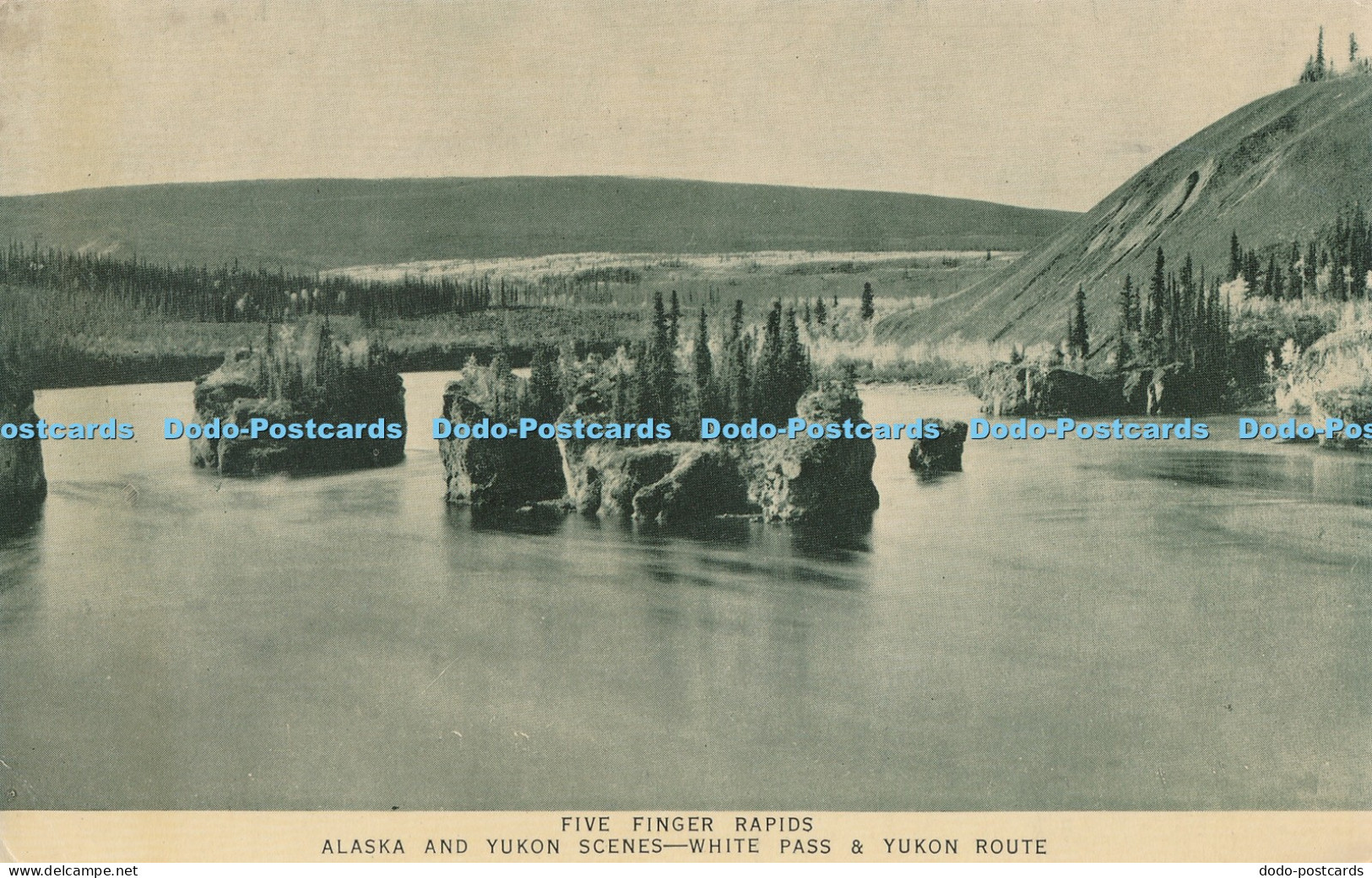 R016091 Five Finger Rapids Alaska and Yukon Scenes White Pass and Yukon Route