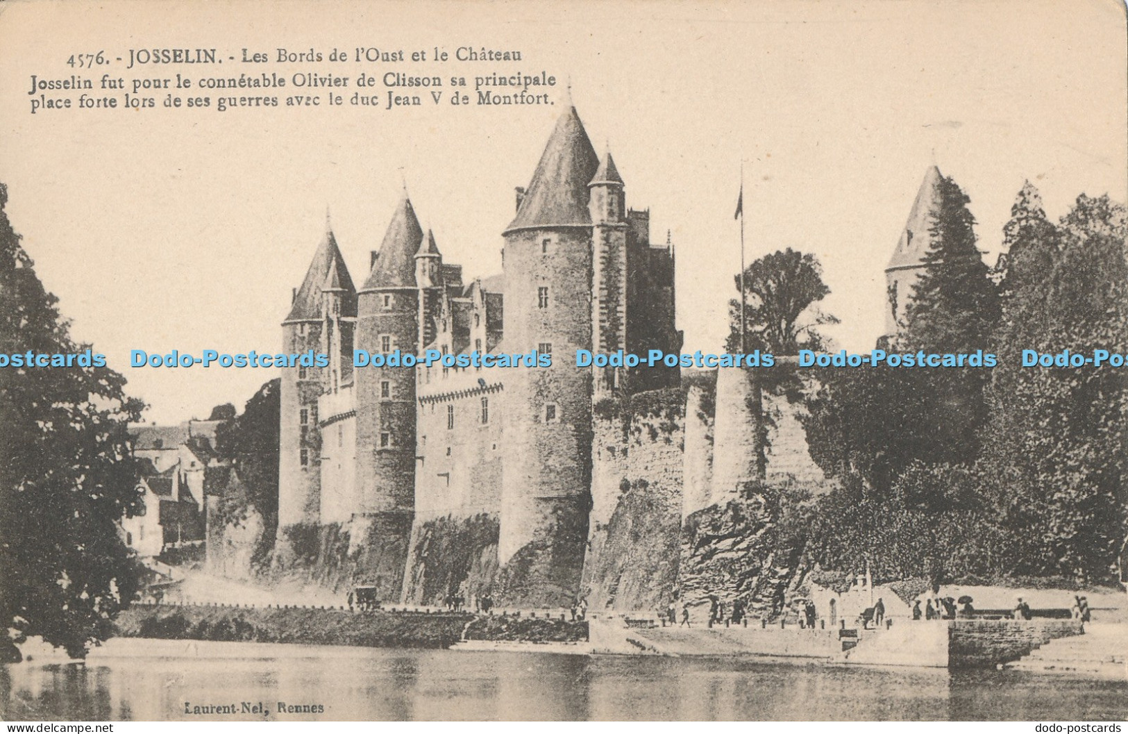 R016410 Josselin Les Bords de l Oust et le Chateau Laurent Nel No 4576