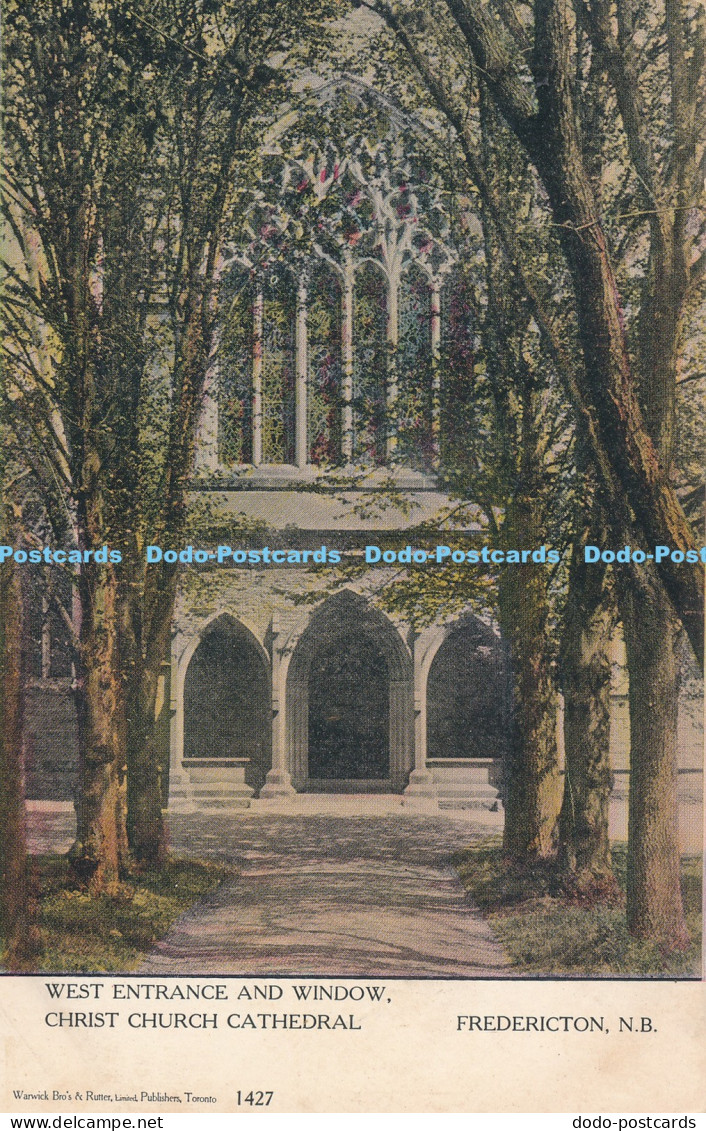 R017272 West Entrance and Window Christ Church Cathedral Fredericton N B Warwick