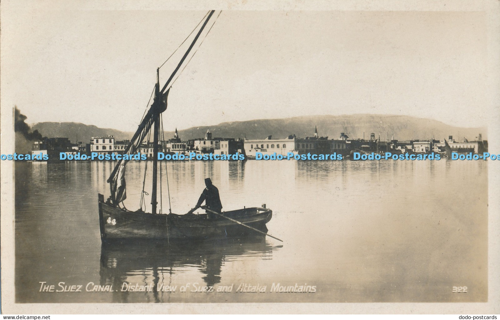 R018964 The Suez Canal Distant View of Suez and Attaka Mountains