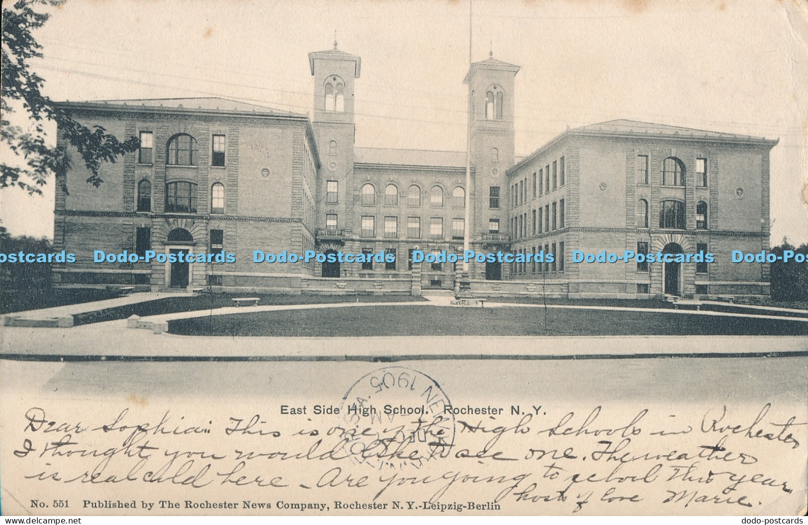 R021171 East Side High School Rochester N Y Rochester News 1905