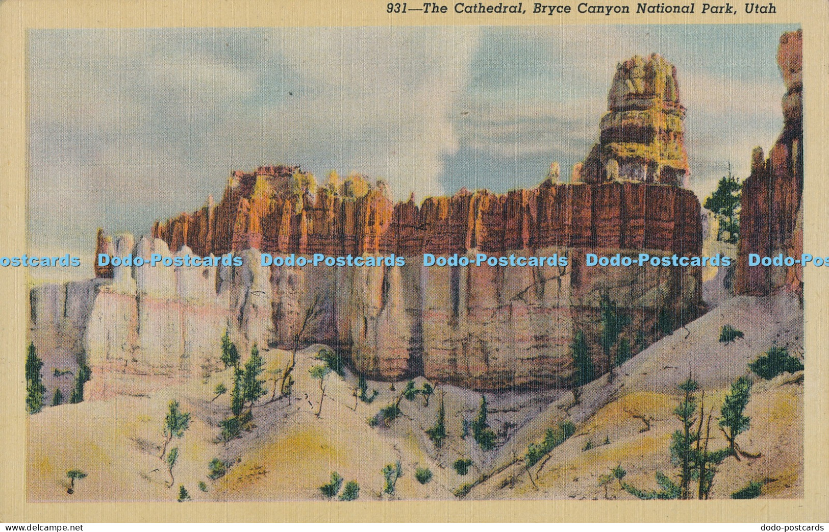 R021264 The Cathedral Bryce Canyon National Park Utah C T Art Colortone