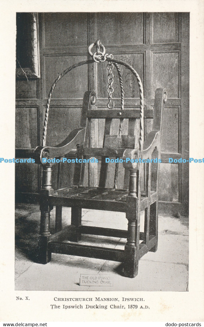 R022634 Christchurch Mansion Ipswich The Ipswich Ducking Chair 1579