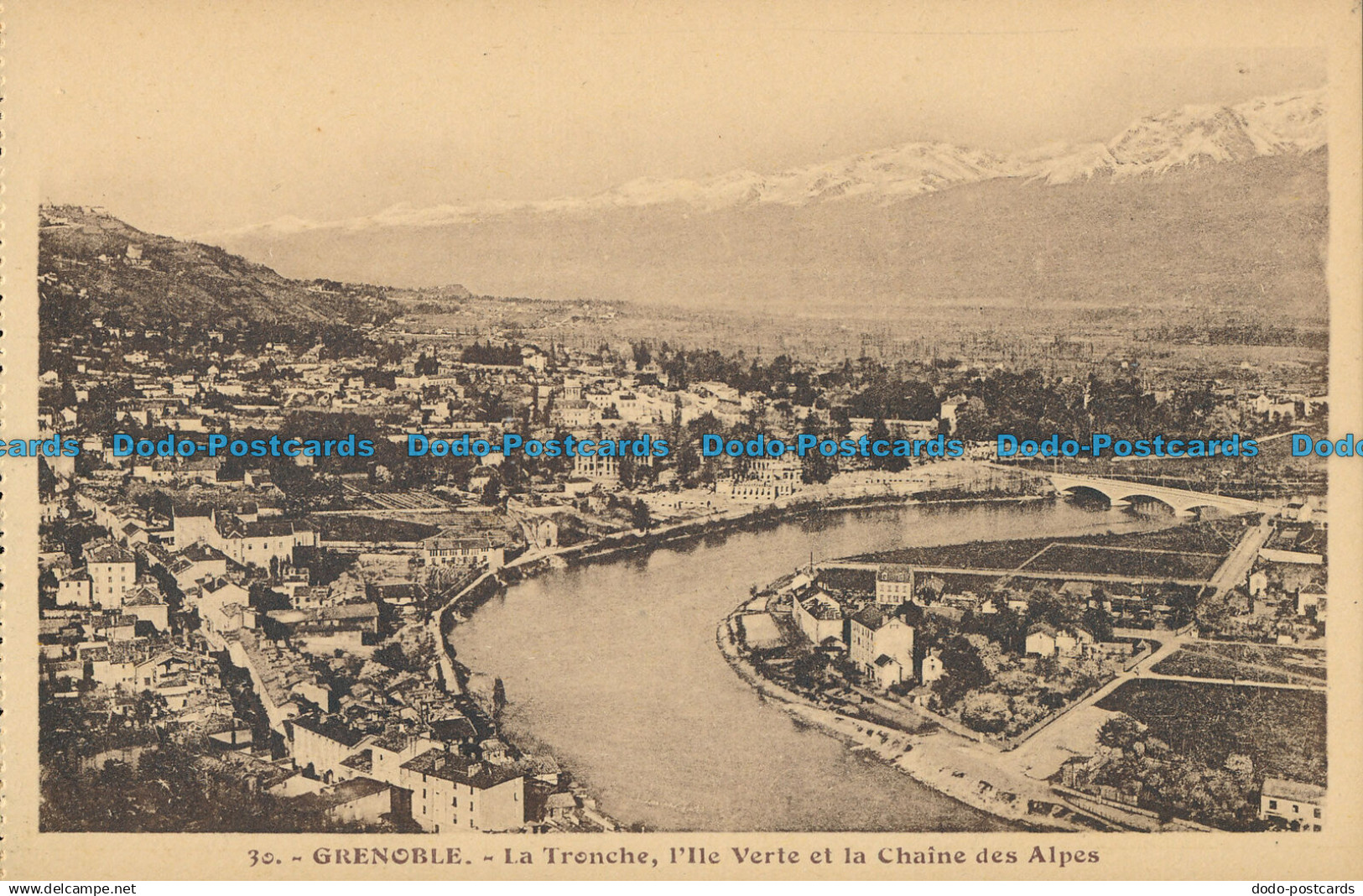 R028745 Grenoble. La Tronche l Ile Verte et la Chaine des Alpes. M. Bourcier. No