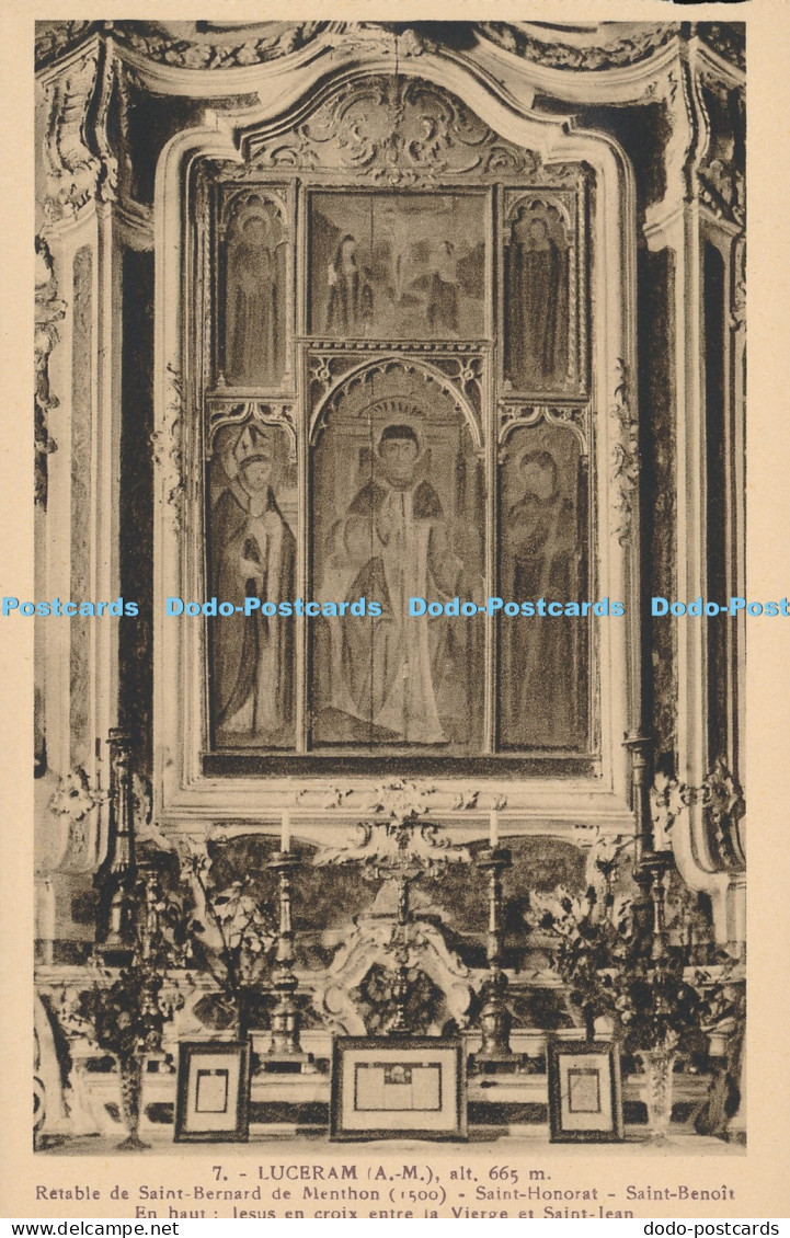 R033215 Luceram Retable de Saint Bernard de Menthon Saint Honorat Saint Benoit