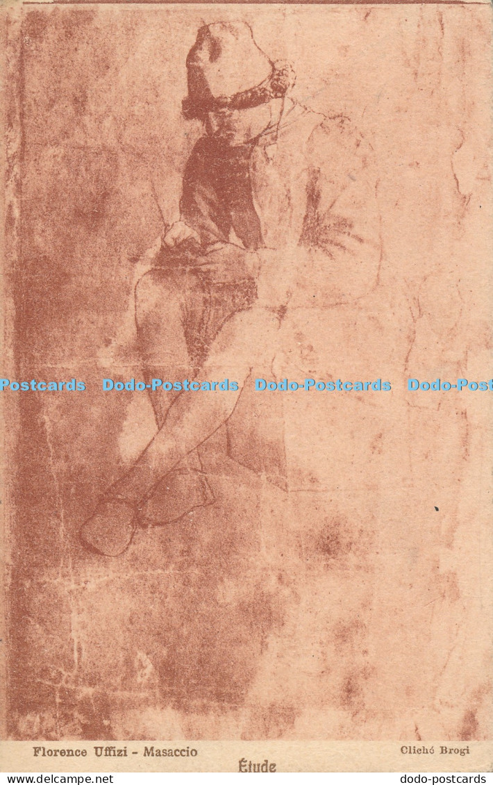 R033669 Florence Uffizi Masaccio Etude Brogi