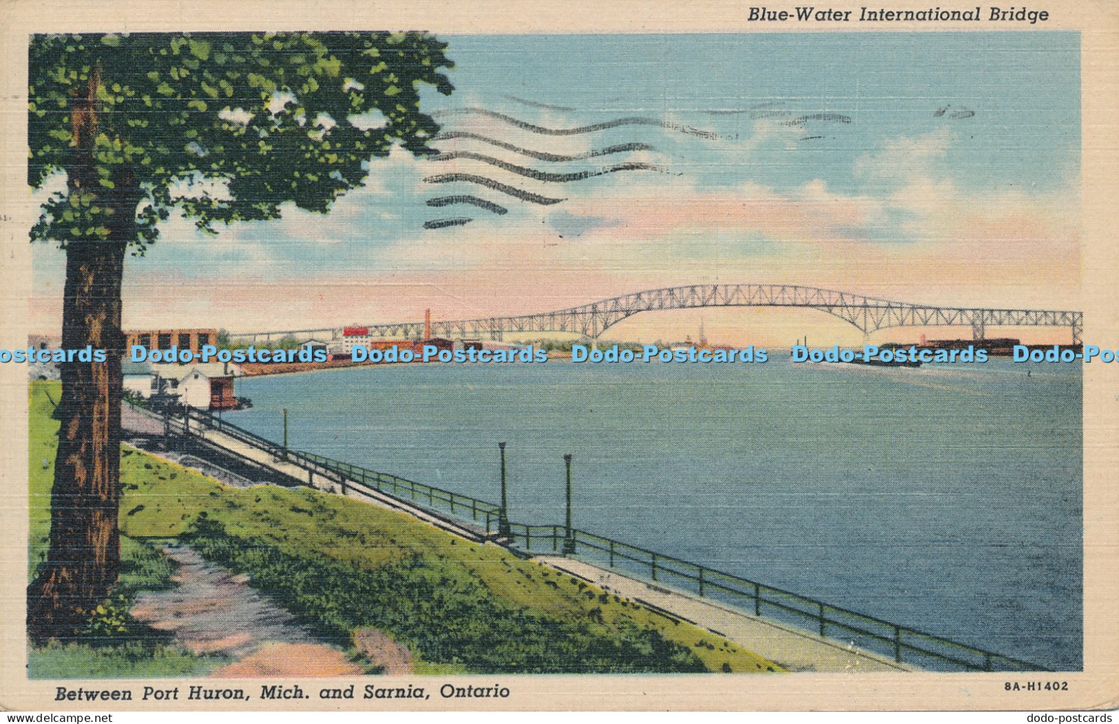 R034419 Blue Water International Bridge Between Port Huron Mich and Sarnia Ontar