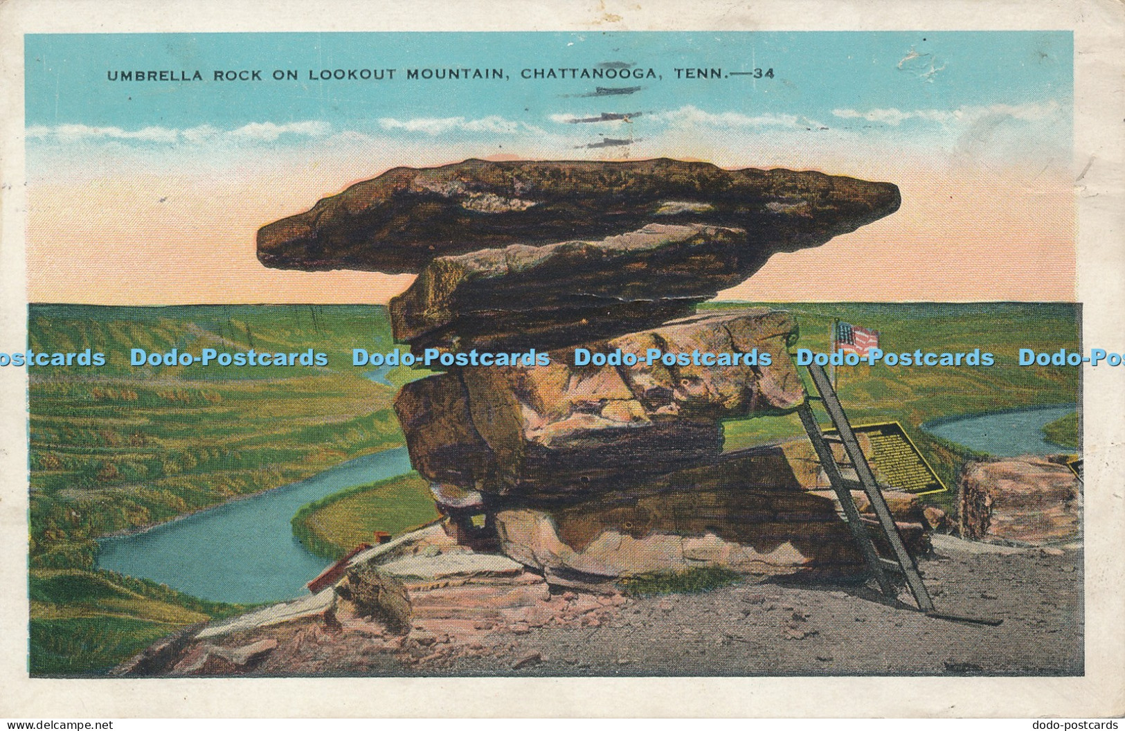 R036404 Umbrella Rock on Lookout Mountain. Chattanooga. Tenn. 1931