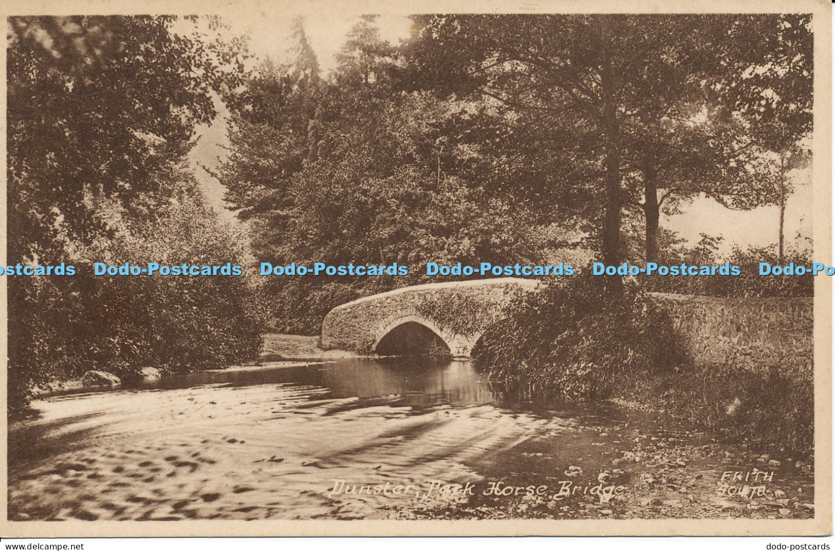 R036763 Dunster. Pack Horse Bridge. Frith