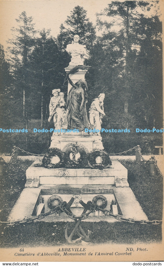 R038015 Abbeville Cimetiere d Abbeville Monument de l Amiral Courbet Neurdein